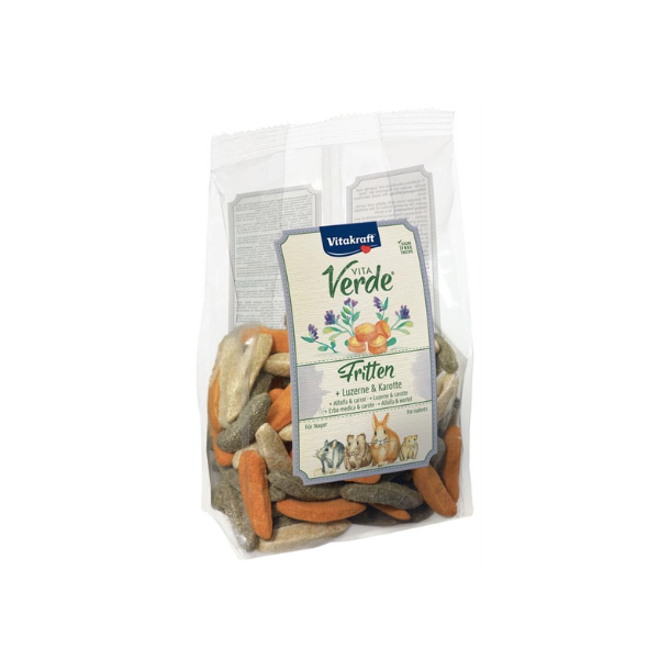 Vitakraft Vita Verde Fritten gnavergodbid m. lucerne og gulerdder 400 g.